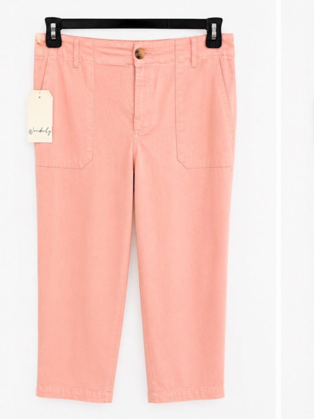 Womens wonderly pink cropped pants NWT size 6